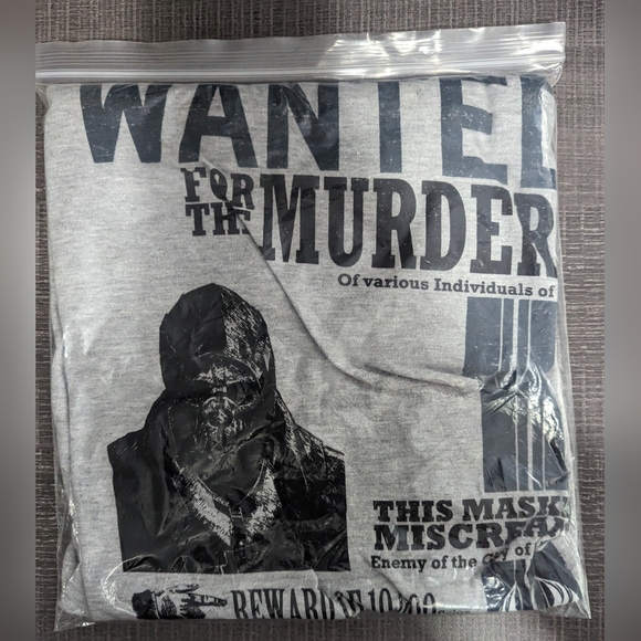 Dishonored Bethesda Wanted Loot Crate T Shirt Gray Black Size Men's Medium NWT - Picture 2 of 6